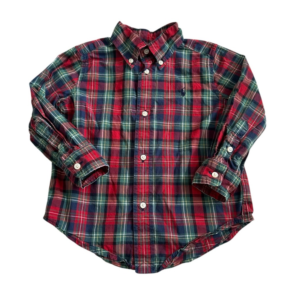 Ralph Lauren Plaid Button Up Dress Shirt